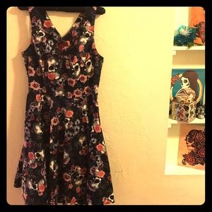 Hell Bunny Skull/Flower Retro Pin Up style Dress